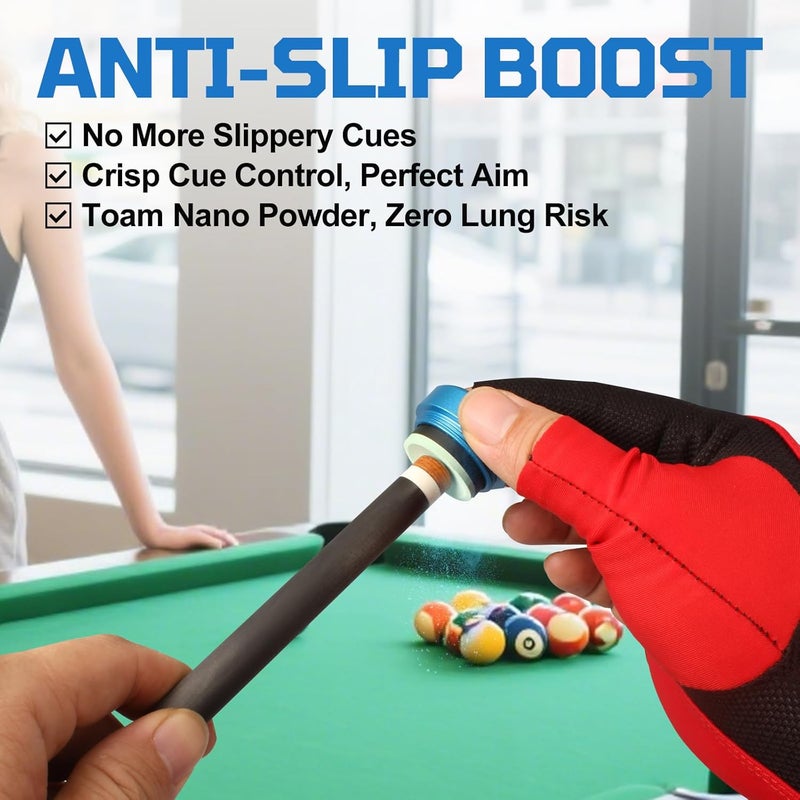 Banly TAOM Round Shaped Pool Chalk Holder, Portable Pool Chalk Cubes, Magnetic Mini Chalk Holder Pool Billiards, Pool Cue Chalk Case Container Box for Billiard Cue Tip Tool Pool Table Snooker Accessories - Image 2